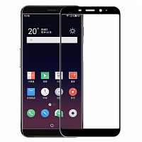 Противоударное защитное стекло Full Screen 0.3mm черное для Meizu M8c