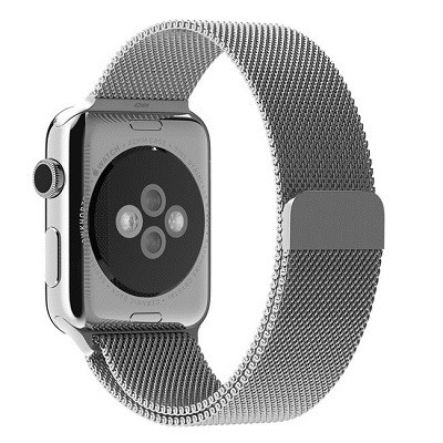 Ремешок металлический Milanese Loop cеребристый для Apple Watch Series 4/5/6/SE 40mm - фото 4 - id-p88162681
