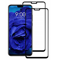 Противоударное защитное стекло с полным клеем Full Glue Screen Cover 0.3mm черное для Huawei Honor 8X