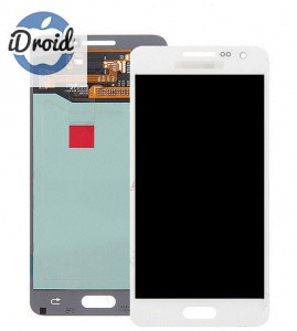 Дисплей (экран) Samsung Galaxy A3 (2015) SM-A300 с тачскрином, белый (оригинал)