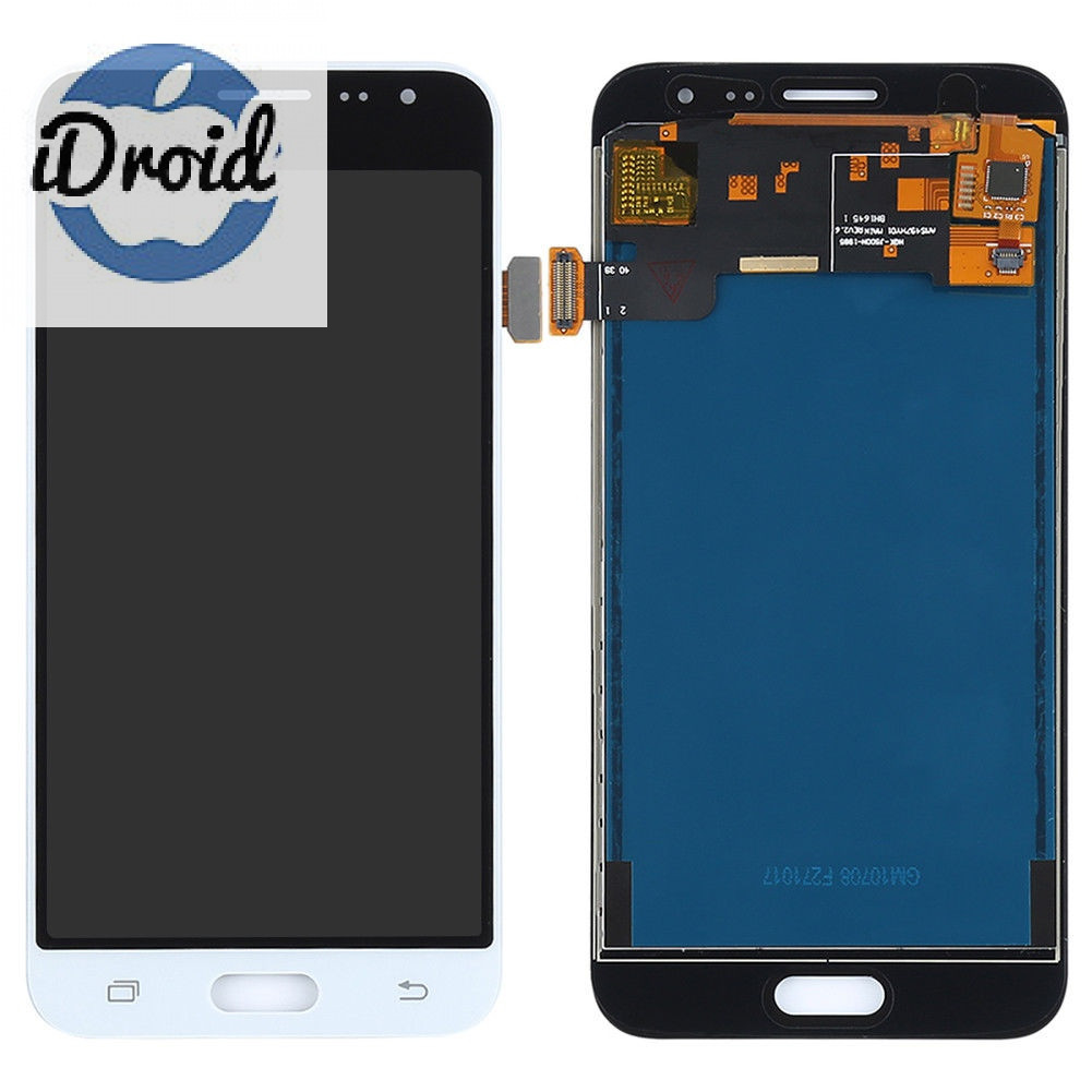 Дисплей (экран) Samsung Galaxy J3 (2016) J320 с тачскрином, белый (оригинал)