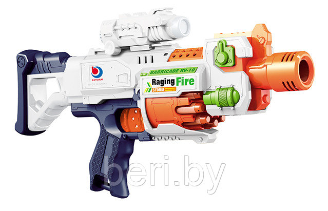 Автомат, Бластер 7023 + 20 пуль Blaze Storm, пистолет детский игрушечный, мягкие пули, типа Nerf (Нерф) 7055 - фото 1 - id-p88206589