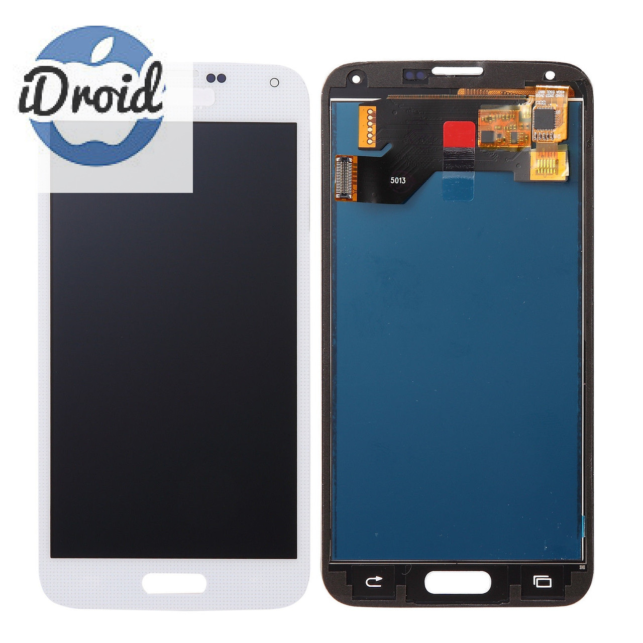 Дисплей (экран) Samsung Galaxy S5 SM-G900 с тачскрином, белый (оригинал)