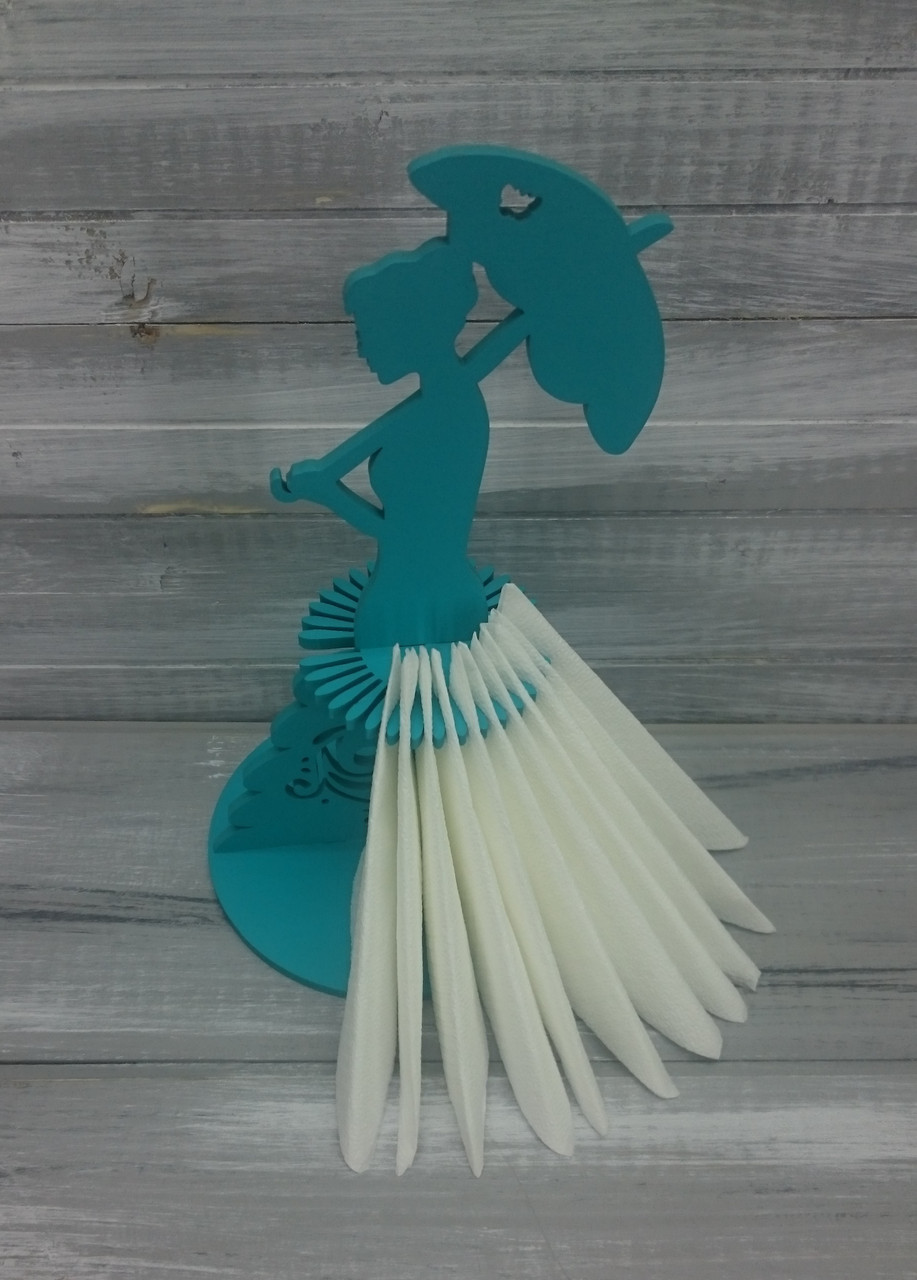 Салфетница "Барышня с зонтом", цвет: морская волна - фото 3 - id-p88206663