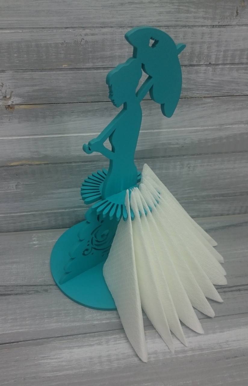 Салфетница "Барышня с зонтом", цвет: морская волна - фото 4 - id-p88206663