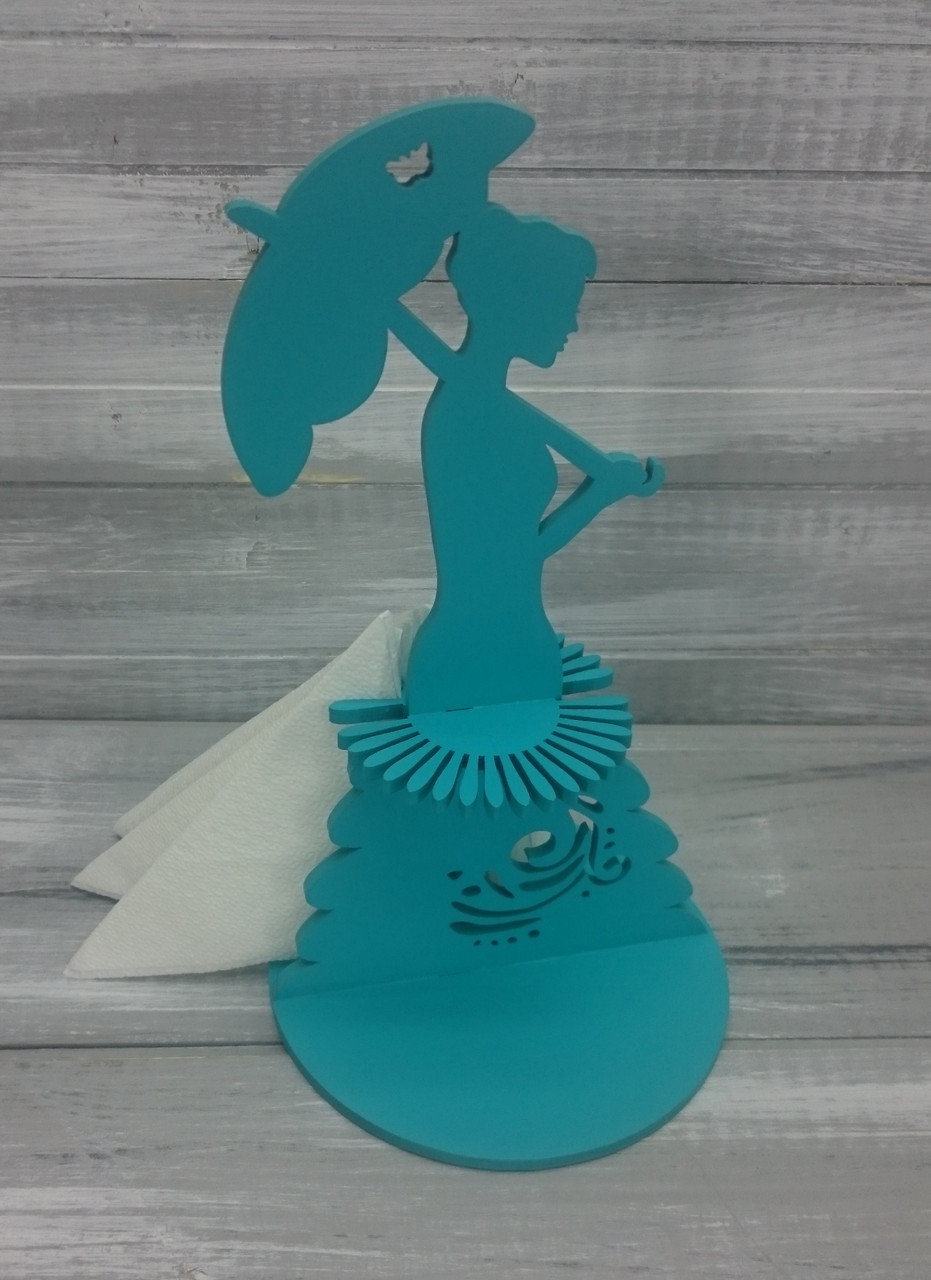 Салфетница "Барышня с зонтом", цвет: морская волна - фото 5 - id-p88206663