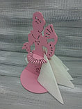 Салфетница "Барышня с веером", цвет: розовый, фото 3