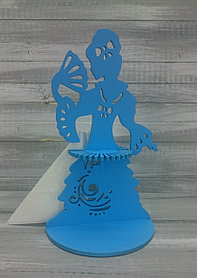 Салфетница "Барышня с веером", цвет: голубой