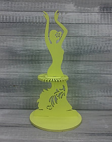 Салфетница "Дама-балерина", цвет: лимонный