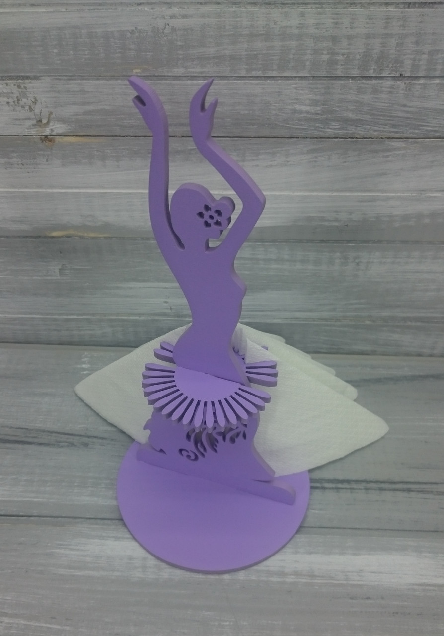Салфетница "Дама-балерина", цвет: сиреневый - фото 2 - id-p88207341