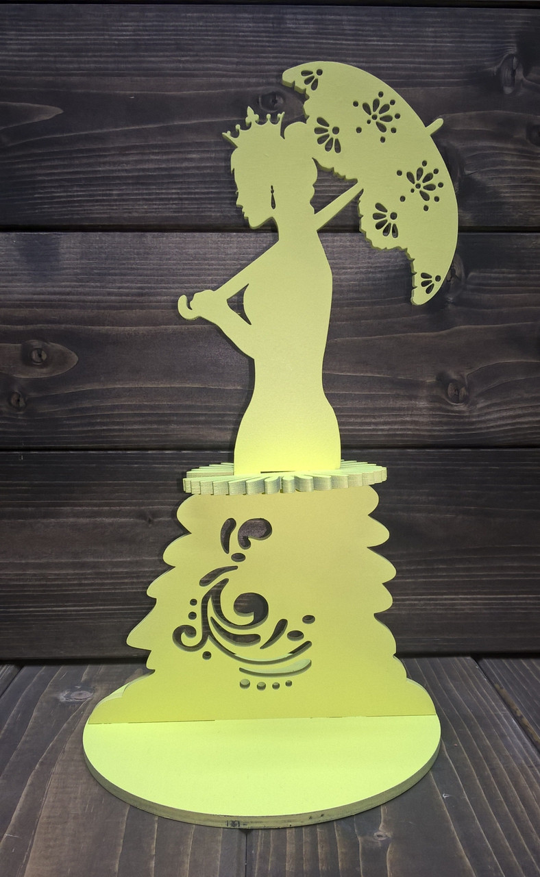 Салфетница "Дама с зонтиком", цвет: лимонный - фото 1 - id-p88208169