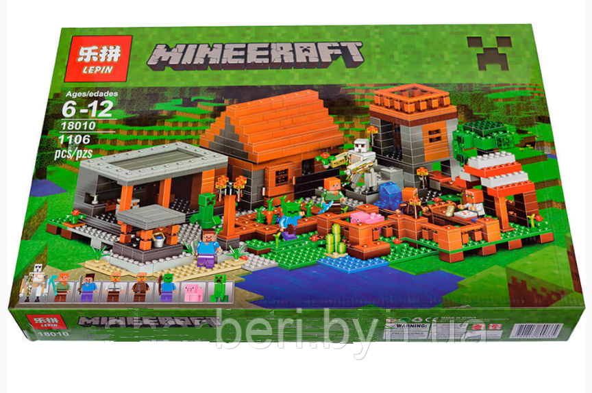 Конструктор MineCraft My World 18010 "Деревня", 1106 деталей (аналог Lego 21128) Майнкрафт - фото 3 - id-p88233341