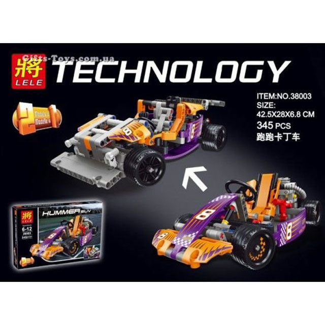 Конструктор Lele 38003 Technology Гоночный карт (аналог LEGO Technic 42048) 345 деталей - фото 2 - id-p88235144