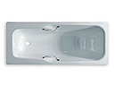 Чугунная ванна Универсал Эврика  170х75 ножки регулируемые, ручки хромированные, фото 3