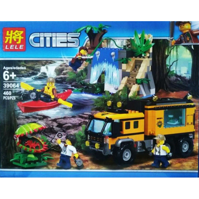 Конструктор Lele Cities 39064 Передвижная лаборатория в джунглях (аналог Lego City 60160) 460 деталей - фото 1 - id-p88236903