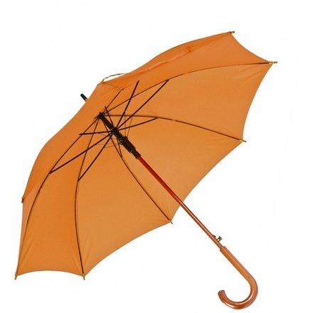 Зонт-трость черный с деревянной ручкой для нанесения логотипа - фото 9 - id-p11663602