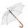 Зонт-трость серый с деревянной ручкой для нанесения логотипа, фото 8