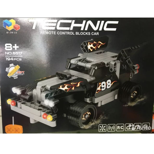 Конструктор 2в1 Technic 6517 на р/у Гоночная машина 194 детали В набор входят элементы для сборки радиоуправляемой Гоночной машины и пульт управления.