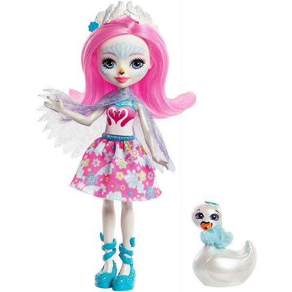 Mattel Enchantimals FRH38 Кукла с питомцем - Лебедь Саффи