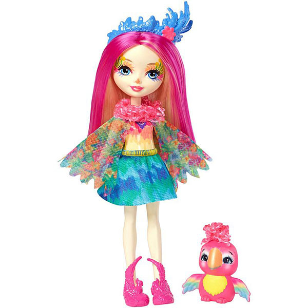 Mattel Enchantimals FJJ21 Кукла с любимой зверюшкой Пикки Какаду - фото 1 - id-p88243424