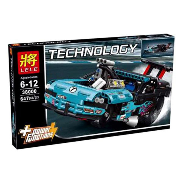 Конструктор Lele 38000 Technology Драгстер (реплика Lego Technic 42050) 647 деталей