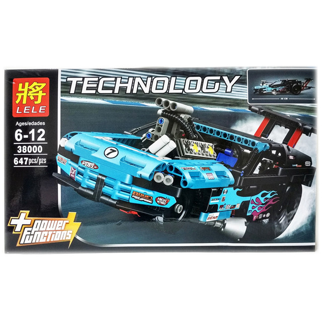 Конструктор Lele 38000 Technology Драгстер (реплика Lego Technic 42050) 647 деталей - фото 2 - id-p88243558