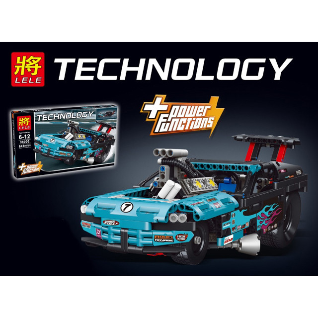 Конструктор Lele 38000 Technology Драгстер (реплика Lego Technic 42050) 647 деталей - фото 4 - id-p88243558