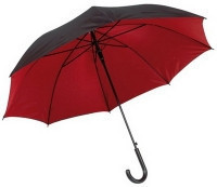 Зонт-автомат Doubly черно-красный. Для нанесения логотипа