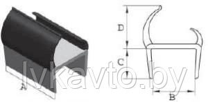 Уплотнитель для ворот  B=27 мм