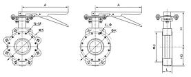 Затвор межфланцевый двусторонне-герметичный с уплотнением PTFE