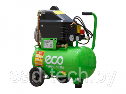 Компрессор ECO AE-251-4 (260 л/мин, 8 атм, коаксиальный, масляный, ресив. 24 л, 220 В, 1.80 кВт) - фото 1 - id-p88289285