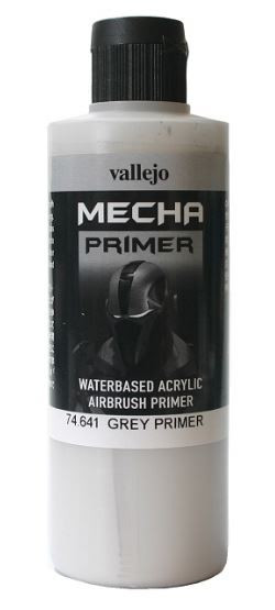 Грунт Mecha Primer акриловый полиуретановый, серый (Grey), 200 мл, Vallejo - фото 2 - id-p88289643