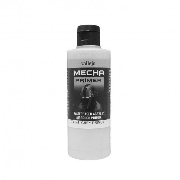 Грунт Mecha Primer акриловый полиуретановый, серый (Grey), 200 мл, Vallejo - фото 3 - id-p88289643