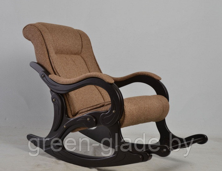 Кресло-качалка модель 77 каркас Венге/Ткань коричневая Мальта 17) - фото 1 - id-p31409018