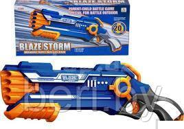 Автомат, Бластер 7037 + 20 пуль Blaze Storm пистолет детский игрушечный, мягкие пули, типа Nerf (Нерф)