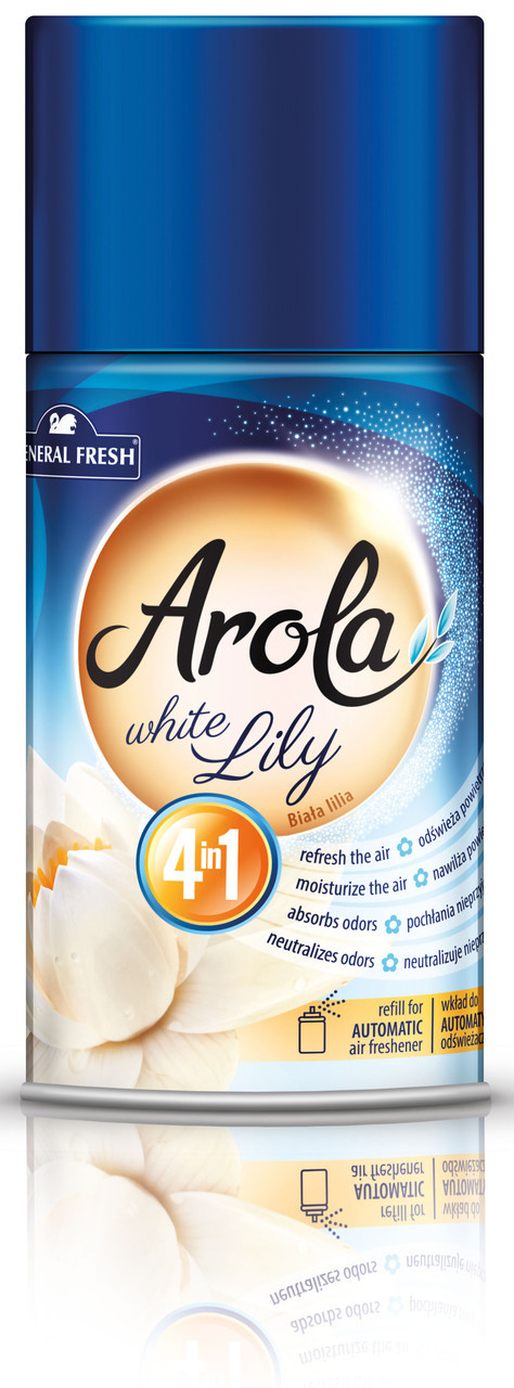 Сменный баллон к освежителю воздуха Arola "White Lily" (250 мл) General Fresh (Белая лилия)