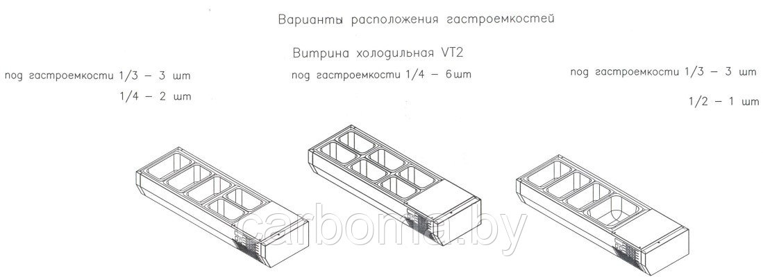 Витрина настольная Carboma A40 SM 1,2-G 0430 (VT2v-G) +2 +10 - фото 3 - id-p83493864