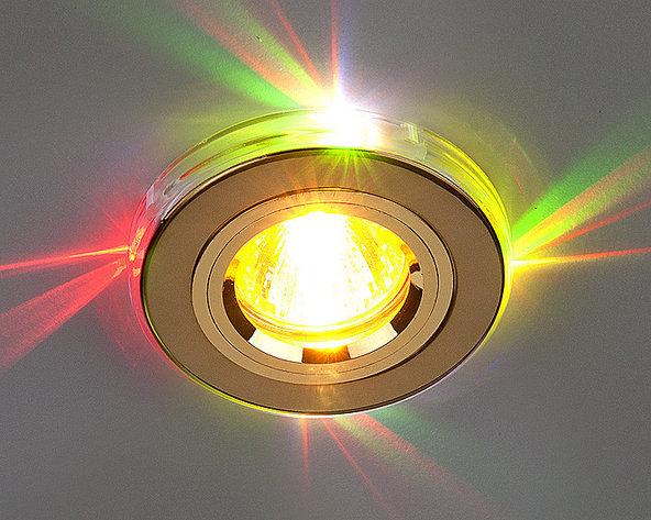 Точечный свет 2060/2 GD/7-LED (золото / мультиколор)