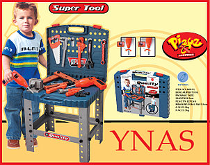 Детский игровой набор инструментов "Умелые руки" арт. 008-21, набор стол строительных инструментов верстак