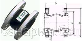 Компенсатор резиновый фланц. Ду32 антивибрационный - фото 4 - id-p2707230