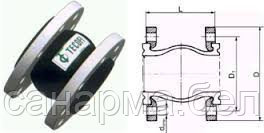 Компенсатор резиновый фланц. Ду125 антивибрационный - фото 4 - id-p4322654