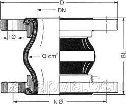 Компенсатор резиновый фланц. Ду200 антивибрационный - фото 5 - id-p4322660