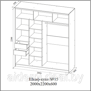 Шкаф-купе №15 (sv-мебель) - фото 3 - id-p51314514