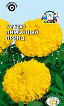 Тагетес (Бархатцы) «Лимонный принц» 50-60 см, 0,25 г (Остаток 7 шт !!!)