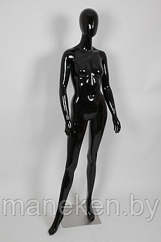 Манекен женский глянец без лица, черный, 4A-65-1