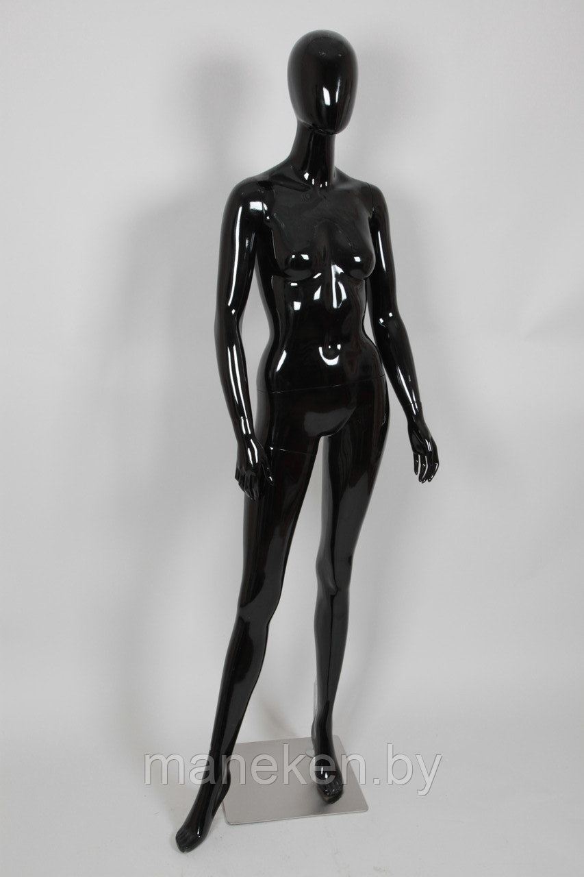 Манекен женский глянец без лица, черный, 4A-65-1 - фото 1 - id-p88435199