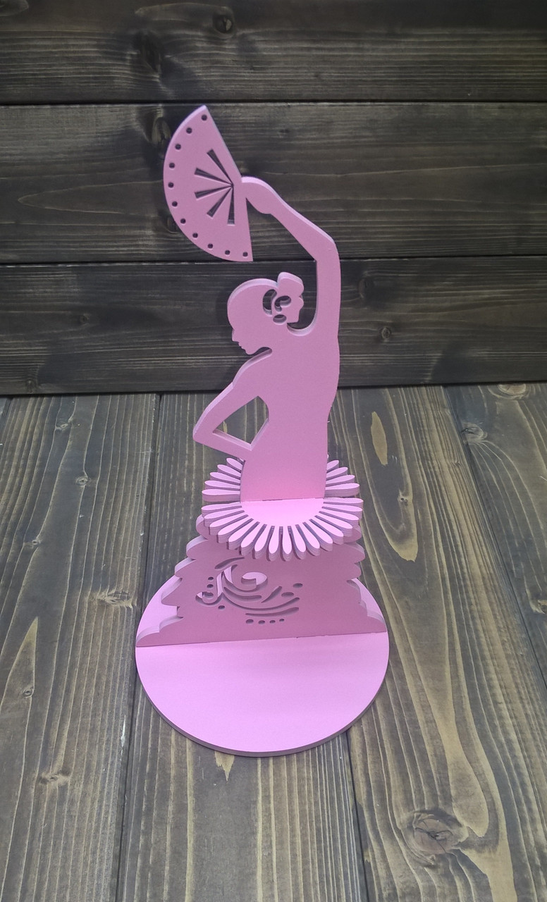 Салфетница "Дама с веером", цвет: розовый - фото 2 - id-p88444529