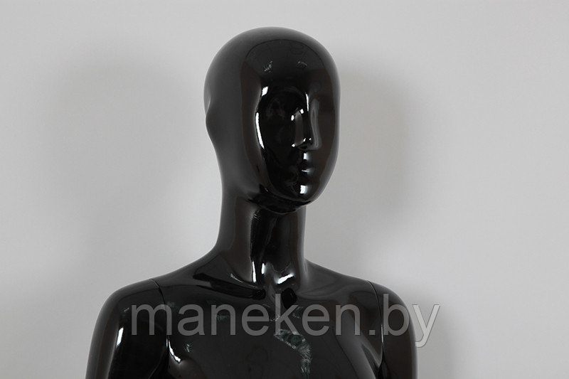 Манекен женский глянец с лицом, черный 4A-65(черн) - фото 2 - id-p88456015