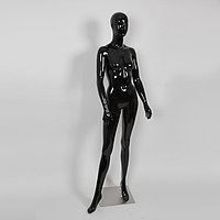 Манекен женский глянец с лицом, черный 4A-65(черн) 