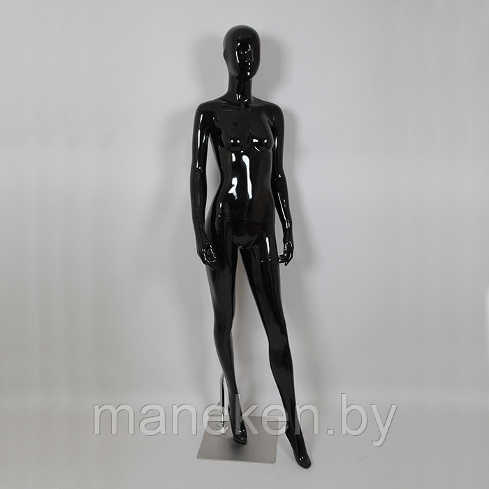 Манекен женский глянец с лицом, черный 4A-64(черн) - фото 1 - id-p88456061